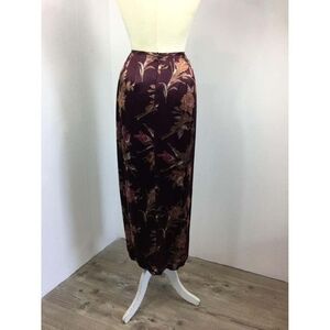 Laura Ashley Viscose Skirt In BURGUNDY SIZE 8